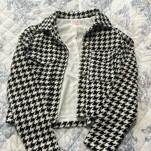 Pink lily size small houndstooth blazer